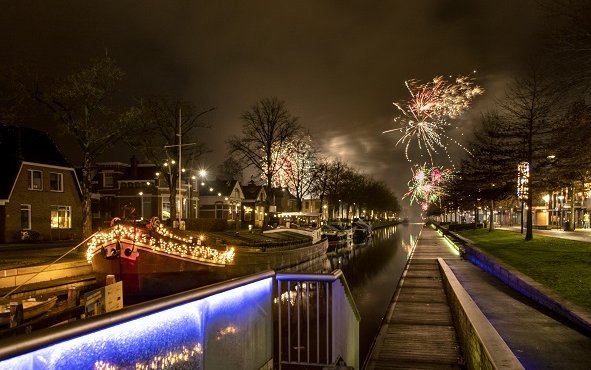 Vuurwerk vanaf Eurobrug